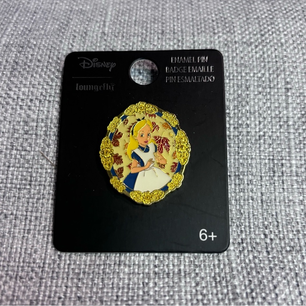 Loungefly Disney Alice in Wonderland Alice Leaf Portrait Enamel Pin